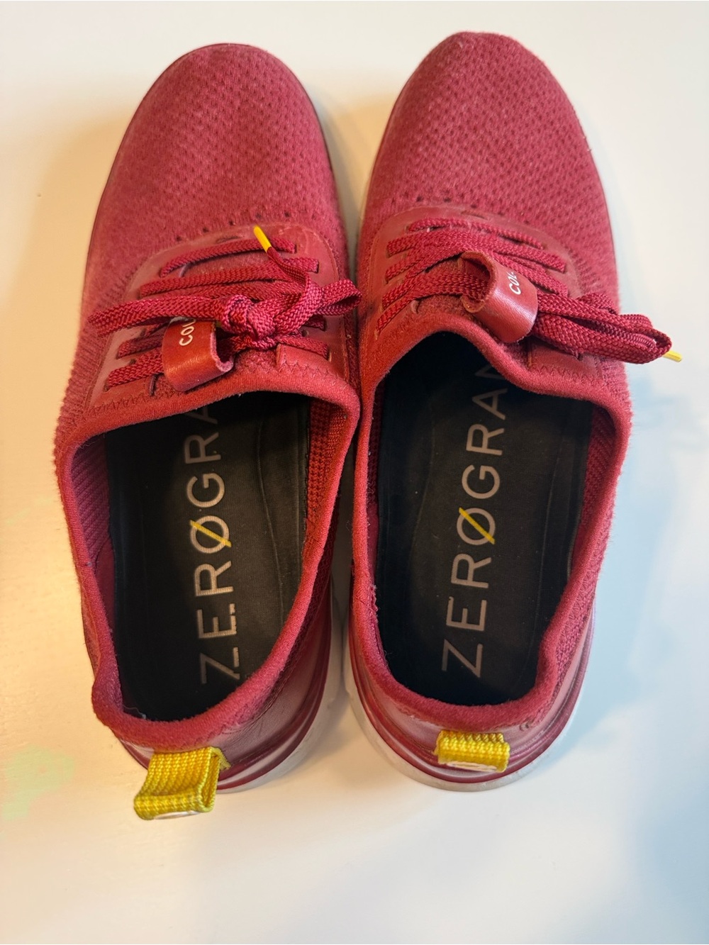 Cole Haan Men's Knit Generation Zerogrand Sneakers in Red Burgundy Sz 12 - Picture 6 of 7